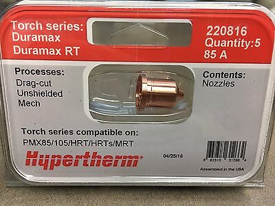 Hypertherm 85a Nozzle 5 Pack Powermax 85 & 105 220816 Genuine Oem Hrt/mrt