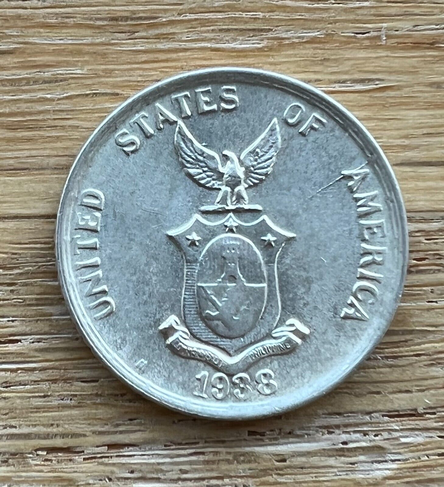 Us Philippines 1938 M Silver 20 Centavos In Brilliant Uncirculated