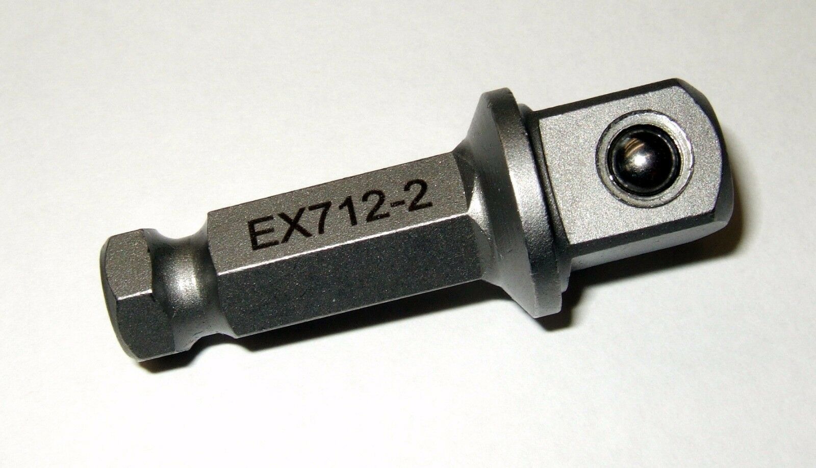 7/16 Hex To 1/2 Square Socket Adapter Drive Converter Spring Ball Retainer 2"